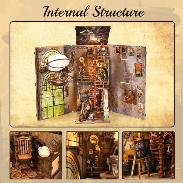Produktbild: FiguredArt YM05 - DIY Book Nook, Onkel Petes Labor, Puzzle 299 Teile, Miniatur-Diorama