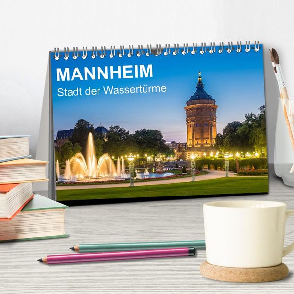 Produktbild: Mannheim - Stadt der Wassert&uuml;rme (Tischkalender 2026 DIN A5 quer), CALVENDO Monatskalender