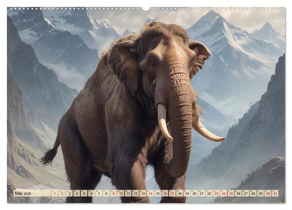 Produktbild: Riesen der Eiszeit &ndash; Ein Jahr voller Mammut Momente (Wandkalender 2026 DIN A2 quer), CALVENDO Monatskalender