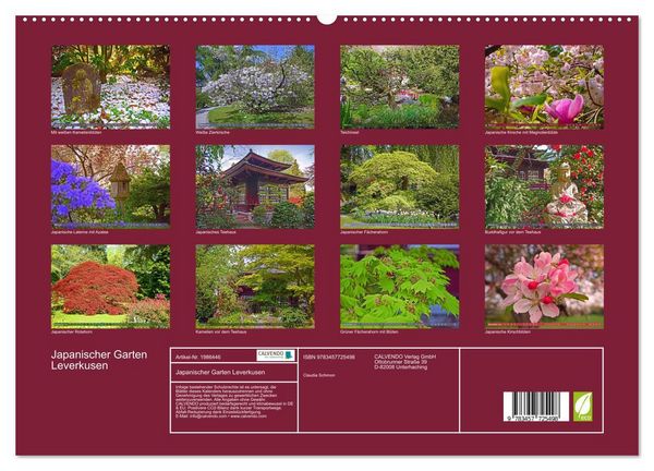 Produktbild: Japanischer Garten Leverkusen (hochwertiger Premium Wandkalender 2026 DIN A2 quer), Kunstdruck in Hochglanz