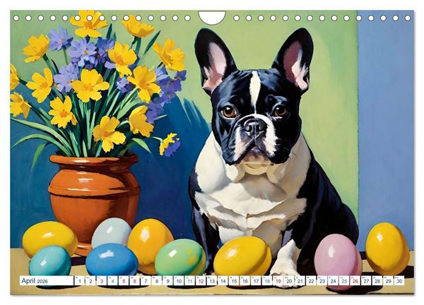 Produktbild: Frenchies (Wandkalender 2026 DIN A4 quer), CALVENDO Monatskalender