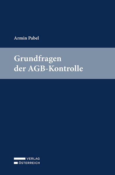 Produktbild: Grundfragen der AGB-Kontrolle