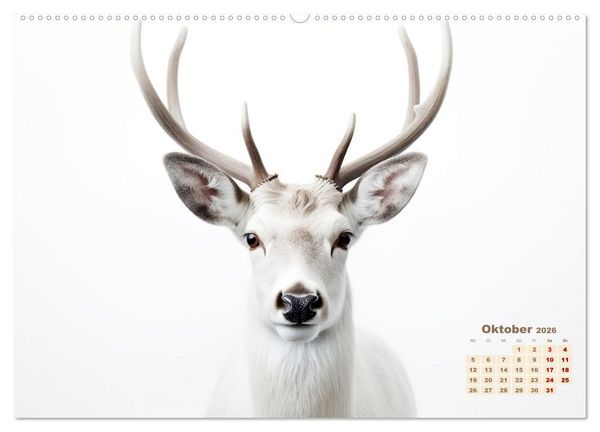 Produktbild: Wei&szlig;e Tierwelt (Wandkalender 2026 DIN A2 quer), CALVENDO Monatskalender