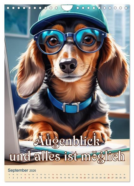 Produktbild: Tierische Leichtigkeit (Wandkalender 2026 DIN A4 hoch), CALVENDO Monatskalender