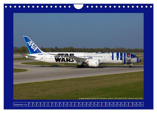 Produktbild: Bunte Airliner (Wandkalender 2026 DIN A4 quer), CALVENDO Monatskalender