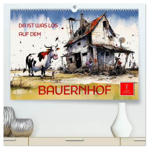 Da ist was los auf dem Bauernhof (hochwertiger Premium Wandkalender 2026 DIN A2 quer), Kunstdruck in Hochglanz