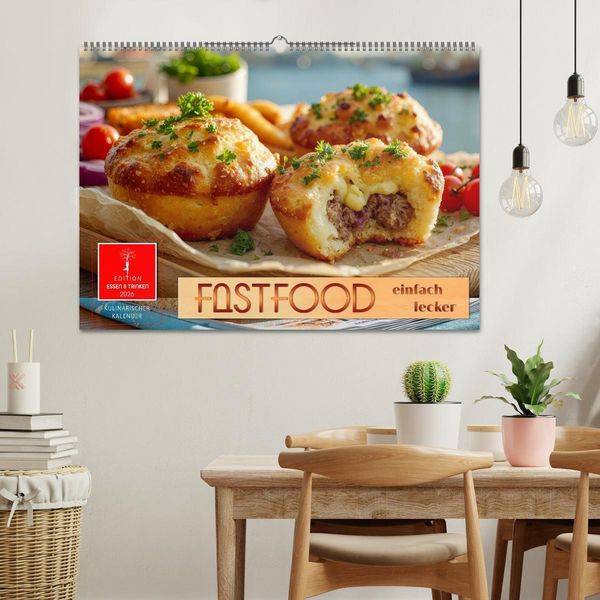 Produktbild: Fastfood einfach lecker (Wandkalender 2026 DIN A2 quer), CALVENDO Monatskalender