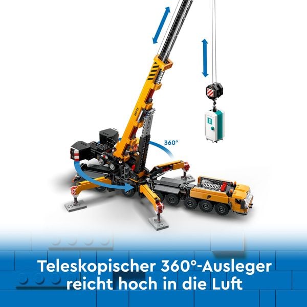 Produktbild: LEGO City Mobiler Baukran, kreatives Bauspielzeug für Kinder 60409