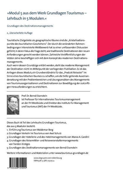 Produktbild: Grundlagen des Destinationsmanagements