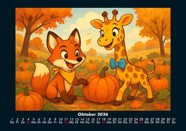 Produktbild: Finn & Nala - Reise durch Deutschland 2026 Fotokalender DIN A4