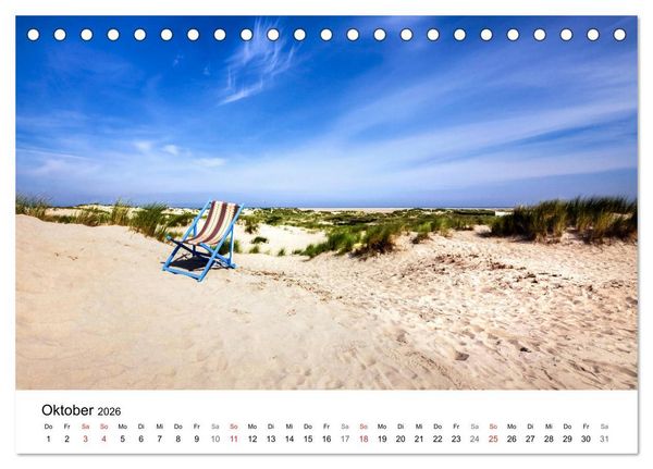 Produktbild: Borkum - Inselblicke (Tischkalender 2026 DIN A5 quer), CALVENDO Monatskalender