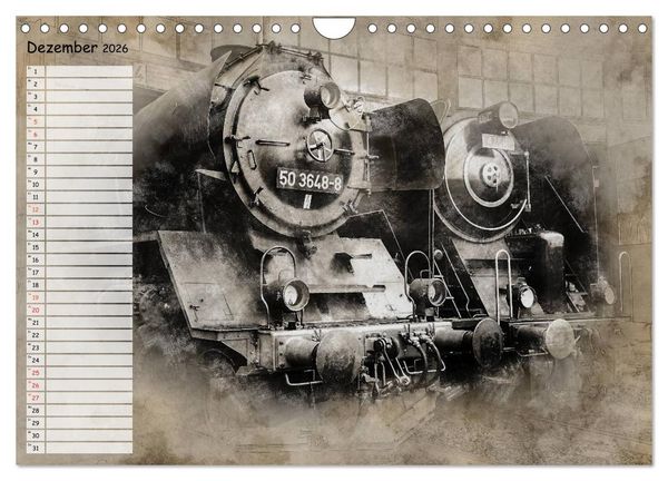 Produktbild: Dampflok Impressionen (Wandkalender 2026 DIN A4 quer), CALVENDO Monatskalender