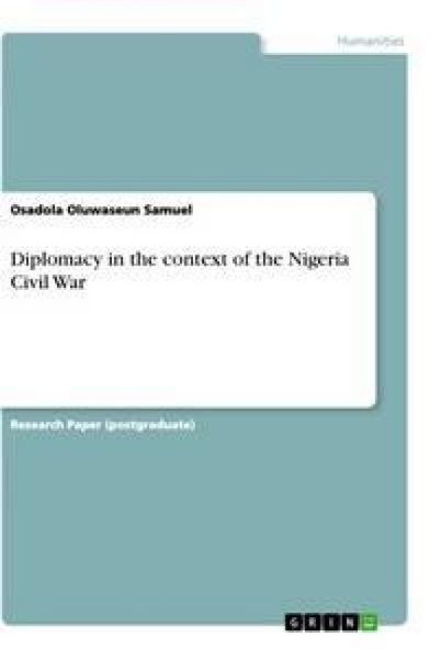 Produktbild: Diplomacy in the context of the Nigeria Civil War