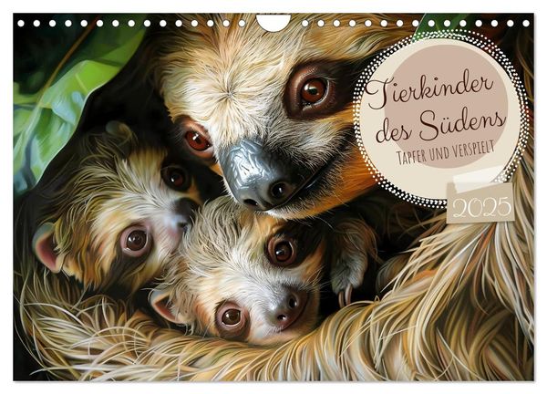 Tierkinder des Südens (Wandkalender 2025 DIN A4 quer), CALVENDO Monatskalender