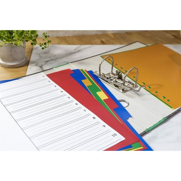 Produktbild: Idena Register aus Kunststoff 120&micro; 2x5 Farben DIN A4 10-teilig
