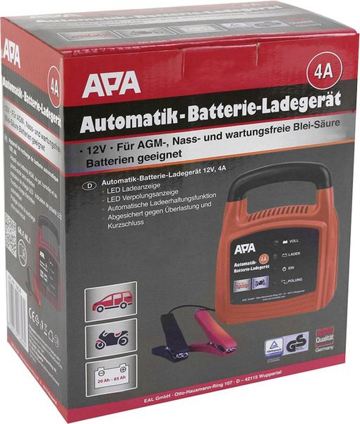Produktbild: APA 16626 Automatikladeger&auml;t 12V 27 A, 4A