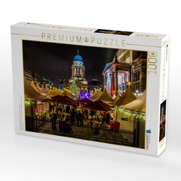 Produktbild: CALVENDO Puzzle Weihnachtsmarkt auf dem Gendarmenmarkt | 1000 Teile Lege-Gr&ouml;&szlig;e 64x48cm Foto-Puzzle f&uuml;r gl&uuml;ckliche Stunden