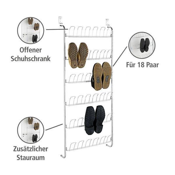Produktbild: T&uuml;rregal f&uuml;r Schuhe, Platz f&uuml;r 18 Paar
