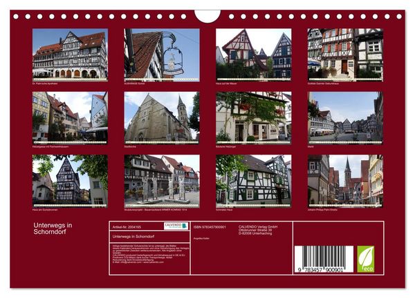 Produktbild: Unterwegs in Schorndorf (Wandkalender 2026 DIN A4 quer), CALVENDO Monatskalender
