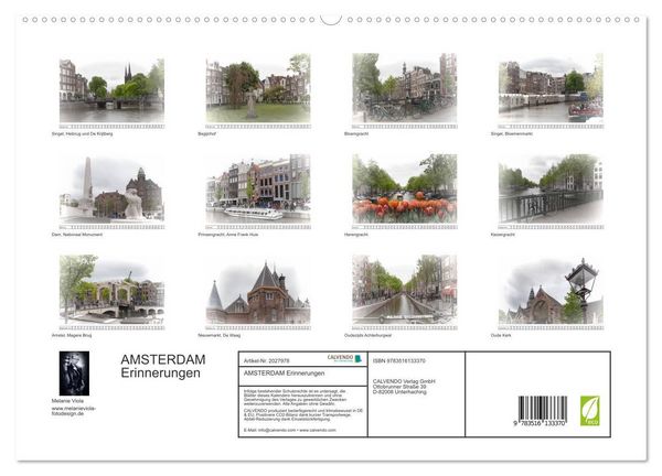 Produktbild: AMSTERDAM Erinnerungen (hochwertiger Premium Wandkalender 2026 DIN A2 quer), Kunstdruck in Hochglanz