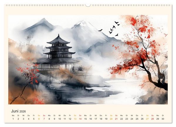 Produktbild: Japan - die Farben der Tradition (Wandkalender 2026 DIN A2 quer), CALVENDO Monatskalender