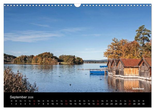 Produktbild: Oberbayerische Seen (Wandkalender 2026 DIN A3 quer), CALVENDO Monatskalender