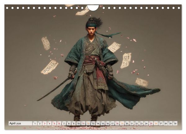 Produktbild: Die Seele des Schwertes &ndash; Samurai im Bild (Wandkalender 2026 DIN A4 quer), CALVENDO Monatskalender