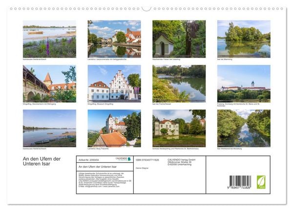Produktbild: An den Ufern der Unteren Isar (hochwertiger Premium Wandkalender 2026 DIN A2 quer), Kunstdruck in Hochglanz