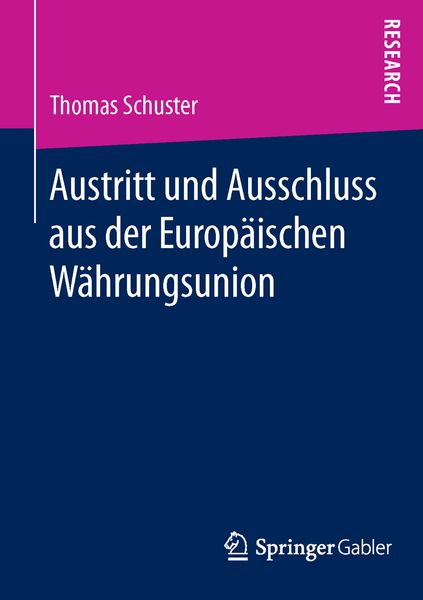 Produktbild: Austritt und Ausschluss aus der Europ&auml;ischen W&auml;hrungsunion