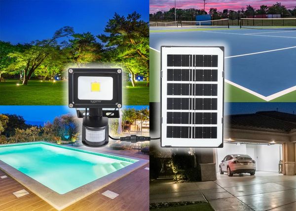 Produktbild: Sygonix SY-5461108 Solar-Spot mit Bewegungsmelder 10W Leuchtfarben: Neutralwei&szlig;