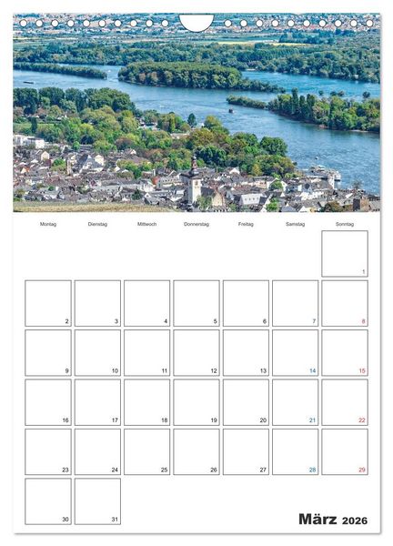 Produktbild: Rheingau Terminplaner (Wandkalender 2026 DIN A4 hoch), CALVENDO Monatskalender