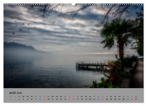 Produktbild: Montreux, la Riviera Suisse (Calendrier mural 2026 DIN A2 vertical) calendrier de bureau