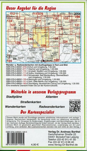 Produktbild: Wander-, Ski- und Radwanderkarte Masserberg Schmiedefeld a.R. und Umgebung