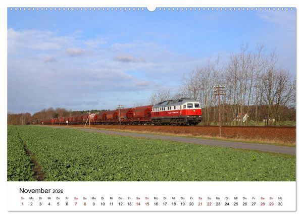 Produktbild: Unterwegs auf den Schienenwegen von Ostsachsen (Wandkalender 2026 DIN A2 quer), CALVENDO Monatskalender