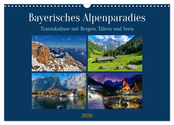 Produktbild: Bayerisches Alpenparadies (Wandkalender 2026 DIN A3 quer), CALVENDO Monatskalender