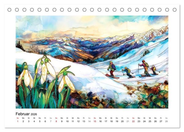 Produktbild: Die Farben der Berge (Tischkalender 2026 DIN A5 quer), CALVENDO Monatskalender