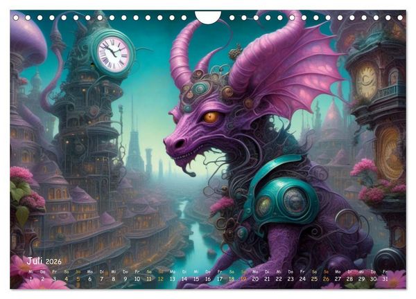 Produktbild: unm&ouml;gliche Traumwelten (Wandkalender 2026 DIN A4 quer), CALVENDO Monatskalender