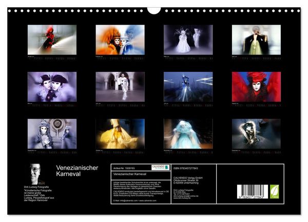 Produktbild: Venezianischer Karneval (Wandkalender 2026 DIN A3 quer), CALVENDO Monatskalender