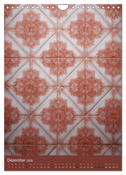 Produktbild: Portugiesischer Fliesen - Azulejos f&uuml;r Fliesenleger, Kunst- und Portugal-Liebhaber (Wandkalender 2026 DIN A4 hoch), CALVENDO Monatskalender