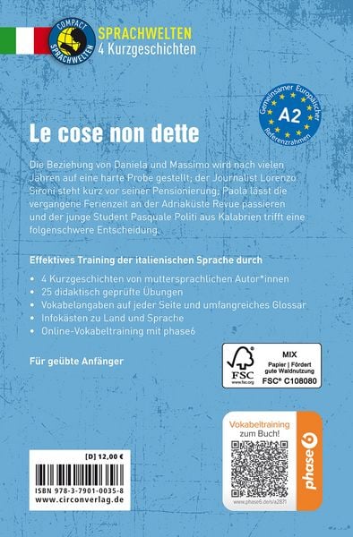 Produktbild: Le cose non dette. Italienisch A2