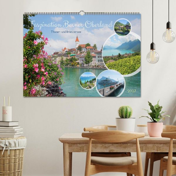 Produktbild: Faszination Berner Oberland - Thuner- und Brienzersee (Wandkalender 2027 DIN A2 quer), CALVENDO Monatskalender