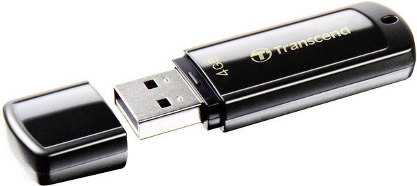 Transcend JetFlash® 350 USB-Stick 4 GB Schwarz TS4GJF350 USB 2.0