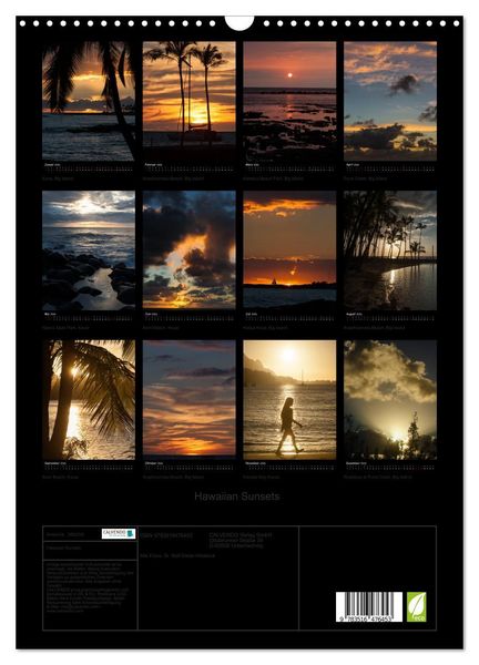 Produktbild: Hawaiian Sunsets (Wandkalender 2026 DIN A3 hoch), CALVENDO Monatskalender