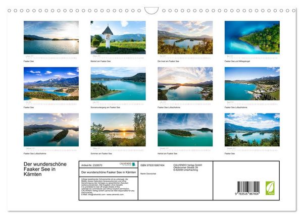 Produktbild: Der wundersch&ouml;ne Faaker See in K&auml;rnten (Wandkalender 2027 DIN A3 quer), CALVENDO Monatskalender