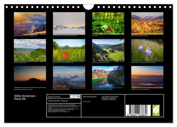 Produktbild: Wilde Sch&ouml;nheit - Raue Alb (Wandkalender 2026 DIN A4 quer), CALVENDO Monatskalender