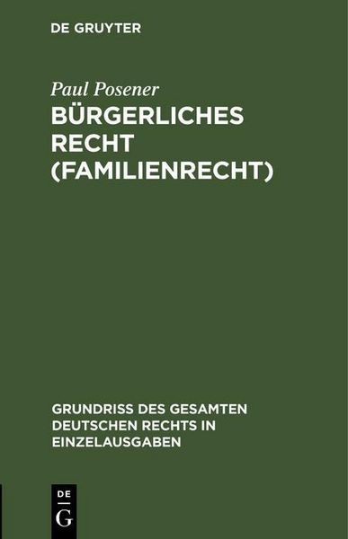 Produktbild: B&uuml;rgerliches Recht (Familienrecht)