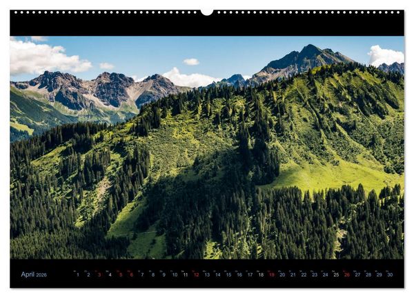 Produktbild: Region Oberstdorf - Kleinwalsertal und Nebelhorn (Wandkalender 2026 DIN A2 quer), CALVENDO Monatskalender