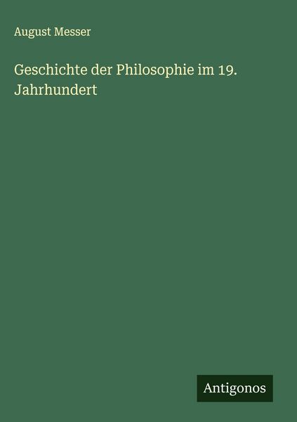 Produktbild: Geschichte der Philosophie im 19. Jahrhundert