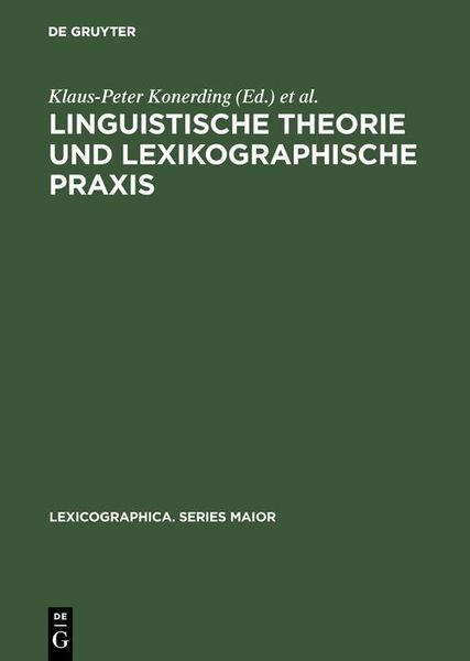 Produktbild: Linguistische Theorie und lexikographische Praxis