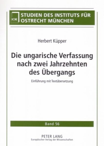 Produktbild: Die ungarische Verfassung nach zwei Jahrzehnten des &Uuml;bergangs